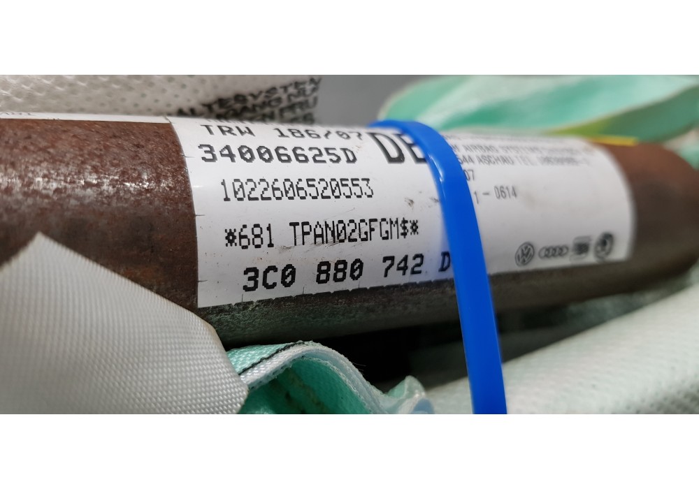 Recambio de airbag cortina delantero derecho para volkswagen passat berlina (3c2) highline referencia OEM IAM 3C0880742D  