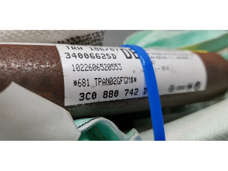 Recambio de airbag cortina delantero derecho para volkswagen passat berlina (3c2) highline referencia OEM IAM 3C0880742D  