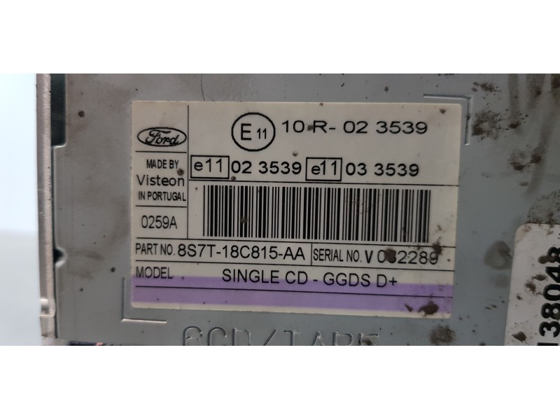 Recambio de sistema audio / radio cd para ford mondeo ber. (ca2) titanium (09.2010) referencia OEM IAM 1818660  