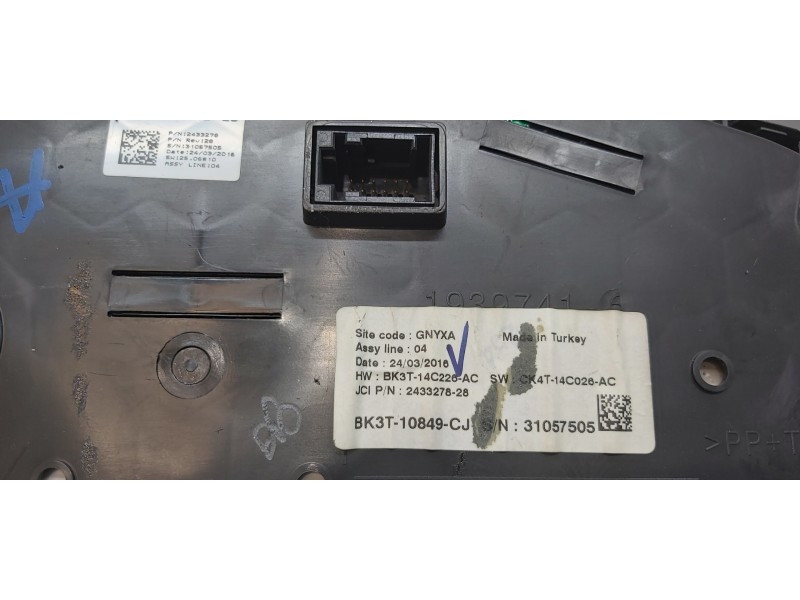 Recambio de cuadro instrumentos para ford transit kastenwagen (ttg) 350 l4 ambiente referencia OEM IAM BK3T14C226AC  