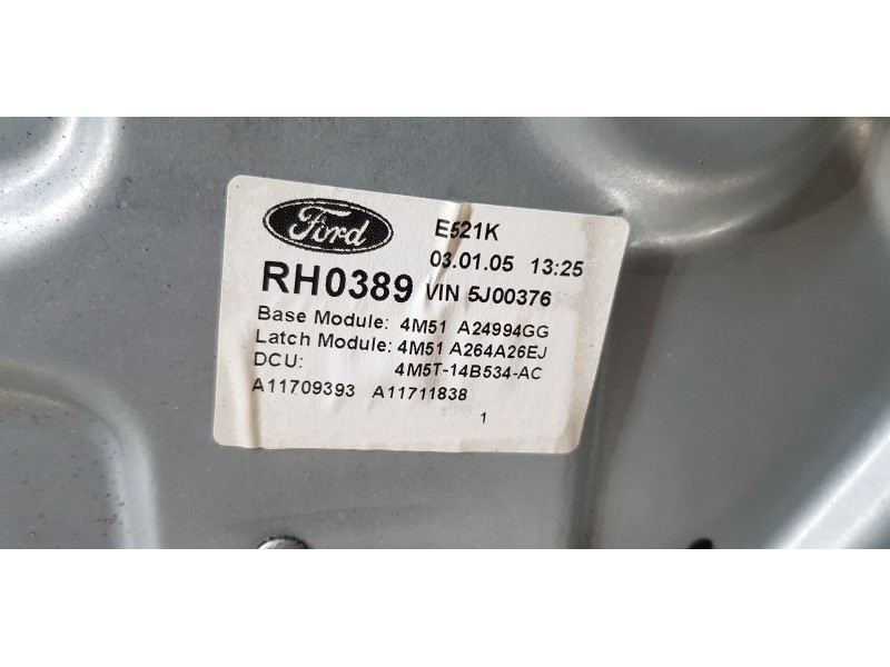 Recambio de elevalunas trasero derecho para ford focus berlina (cap) trend referencia OEM IAM 4M51A24994GG  