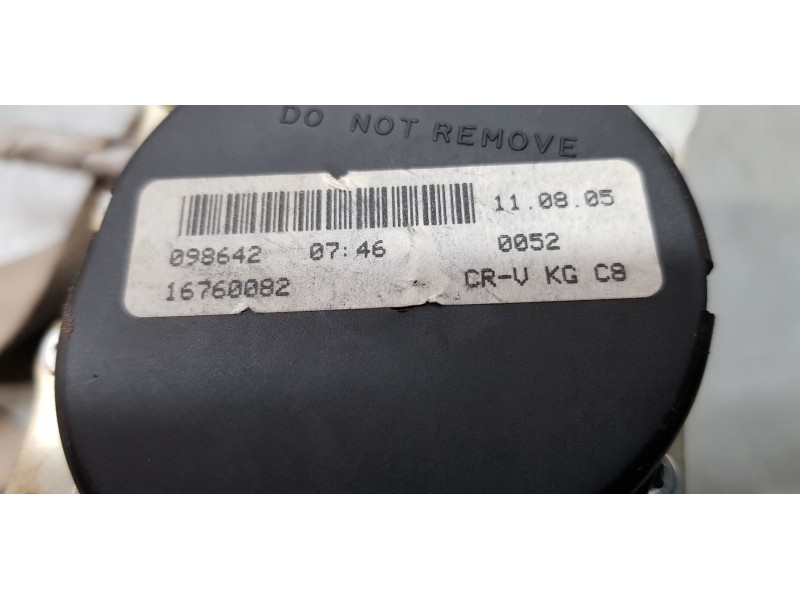 Recambio de cinturon seguridad delantero derecho para honda cr-v (rd8) es referencia OEM IAM TEAF6EJ010   Recambio de cinturon seguridad delantero derecho para honda cr-v (rd8) es referencia OEM IAM TEAF6EJ010