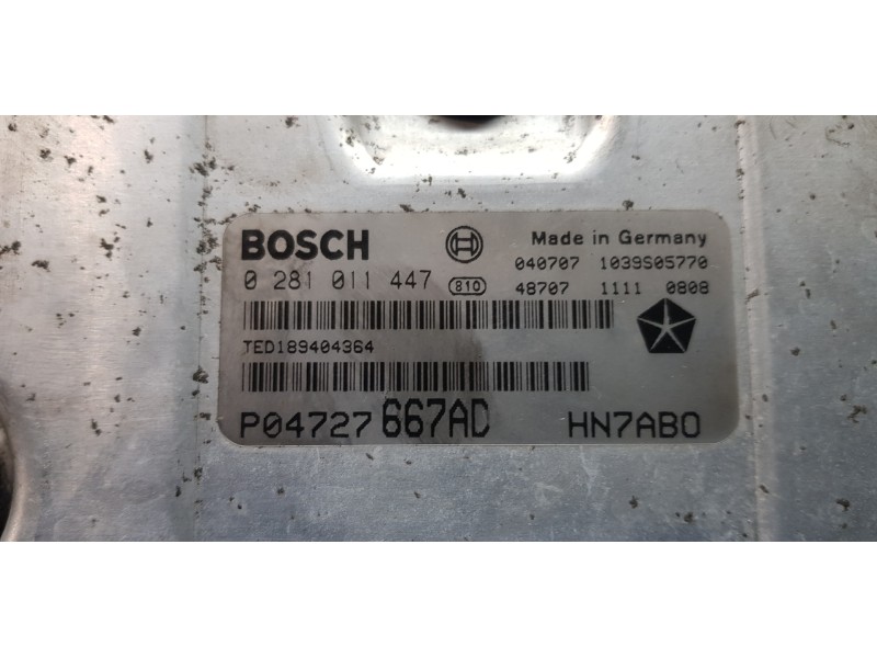 Recambio de centralita motor uce para chrysler voyager (rg) 2.5 crd se referencia OEM IAM P04727667AD   Recambio de centralita motor uce para chrysler voyager (rg) 2.5 crd se referencia OEM IAM P04727667AD