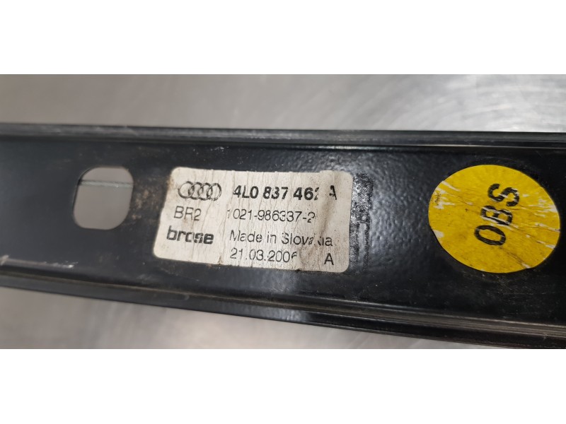 Recambio de elevalunas delantero derecho para audi q7 (4l) 3.0 tdi referencia OEM IAM 4L0837462A 4L0959802B 