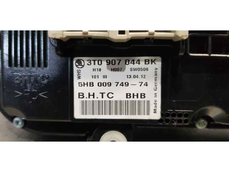 Recambio de mando climatizador para skoda superb combi (3t5) active referencia OEM IAM 3T0907044BK  