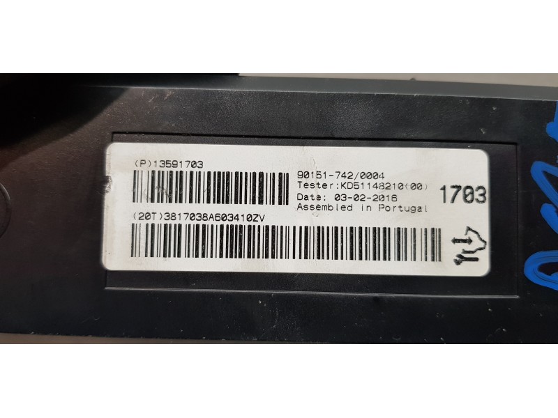 Recambio de centralita aire acondicionado para opel astra j gtc sportive referencia OEM IAM 13591703   Recambio de centralita aire acondicionado para opel astra j gtc sportive referencia OEM IAM 13591703