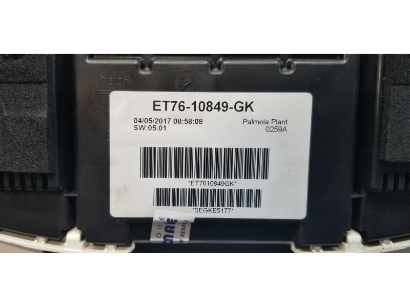 Recambio de cuadro instrumentos para ford tourneo courier (c4a) ambiente referencia OEM IAM ET7610849GK   Recambio de cuadro instrumentos para ford tourneo courier (c4a) ambiente referencia OEM IAM ET7610849GK