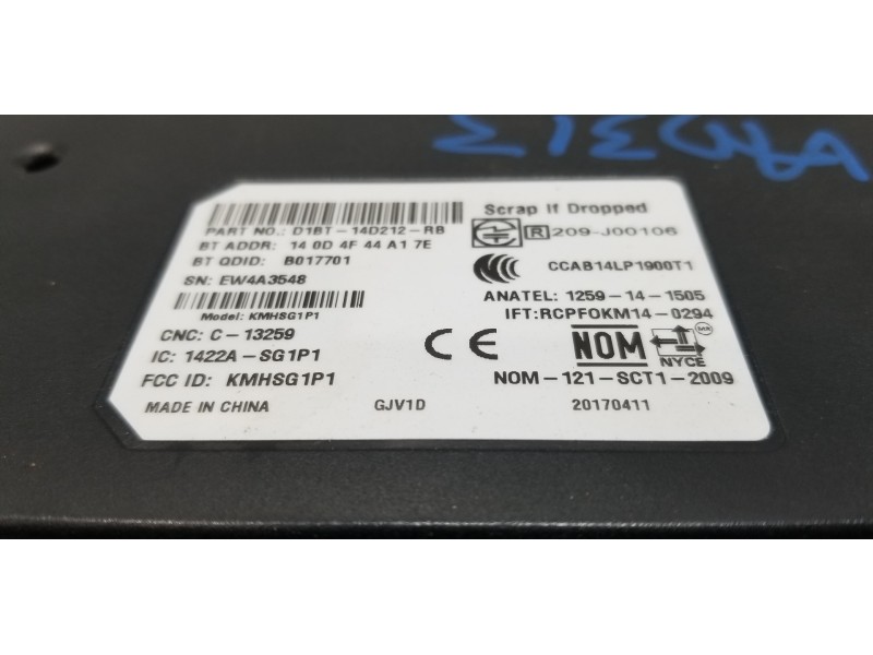 Recambio de modulo electronico para ford tourneo courier (c4a) ambiente referencia OEM IAM D1BT14D212RB   Recambio de modulo electronico para ford tourneo courier (c4a) ambiente referencia OEM IAM D1BT14D212RB