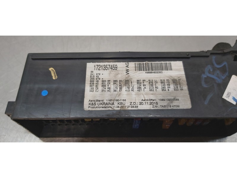 Recambio de caja reles / fusibles para volkswagen caddy ocio comfortline bmt referencia OEM IAM 2K1970019KS  