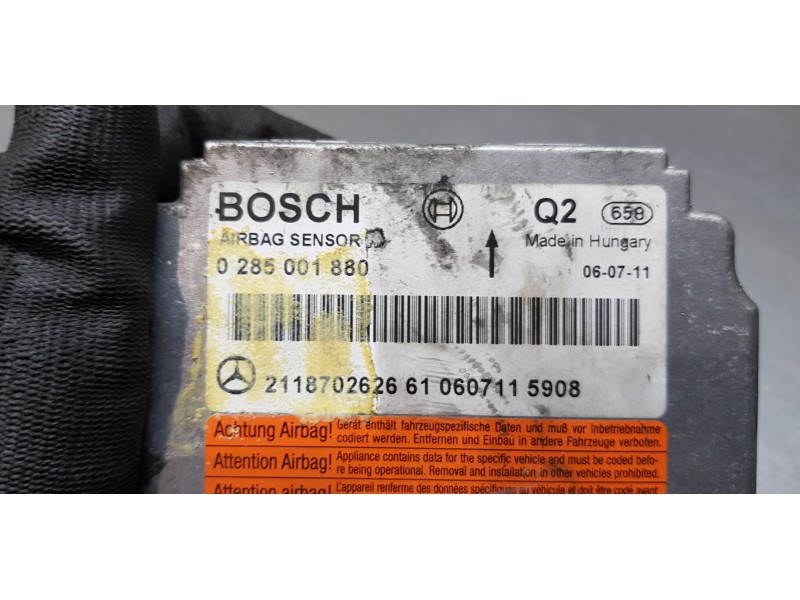 Recambio de centralita airbag para mercedes clase cls (w219) 320 cdi (219.322) referencia OEM IAM 2118702626 0285001880 