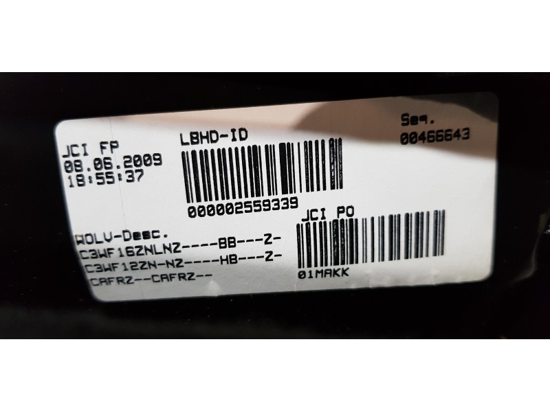 Recambio de asiento de tercera fila izquierdo para opel zafira b enjoy referencia OEM IAM 602592500C  