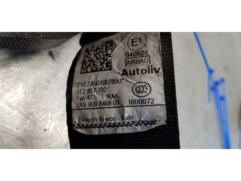 Recambio de cinturon seguridad delantero derecho para skoda superb combi (3t5) ambition referencia OEM IAM 3T2857702   Recambio de cinturon seguridad delantero derecho para skoda superb combi (3t5) ambition referencia OEM IAM 3T2857702