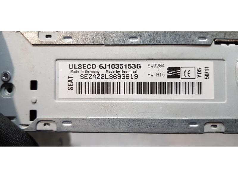 Recambio de sistema audio / radio cd para seat ibiza sc (6j1) reference referencia OEM IAM 6J1035153G   Recambio de sistema audio / radio cd para seat ibiza sc (6j1) reference referencia OEM IAM 6J1035153G