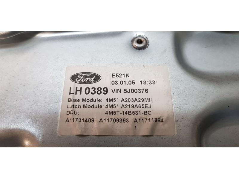 Recambio de elevalunas delantero izquierdo para ford focus berlina (cap) trend referencia OEM IAM 4M51A045H17A   Recambio de elevalunas delantero izquierdo para ford focus berlina (cap) trend referencia OEM IAM 4M51A045H17A