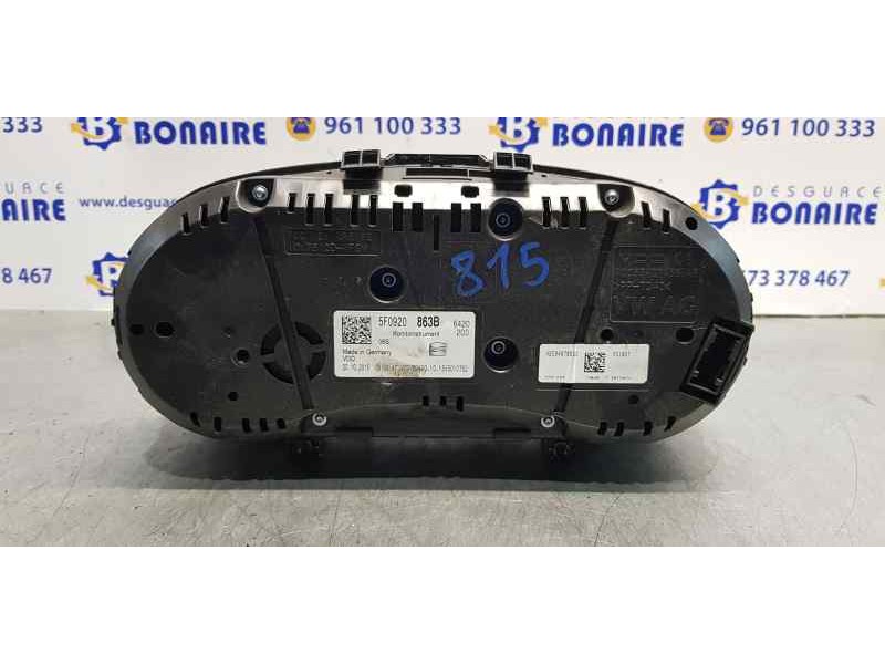 Recambio de cuadro instrumentos para seat leon (5f1) reference referencia OEM IAM 5F0920863B   Recambio de cuadro instrumentos para seat leon (5f1) reference referencia OEM IAM 5F0920863B