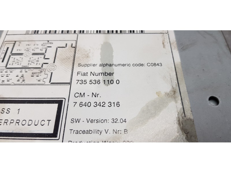 Recambio de sistema audio / radio cd para citroen nemo basis referencia OEM IAM 735536110   Recambio de sistema audio / radio cd para citroen nemo basis referencia OEM IAM 735536110