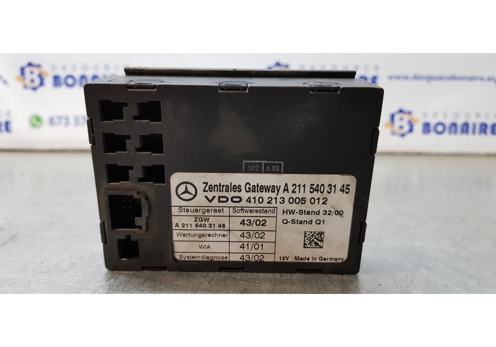 Recambio de modulo electronico para mercedes clase e (w211) berlina e 320 cdi (211.026) referencia OEM IAM A2115403145  