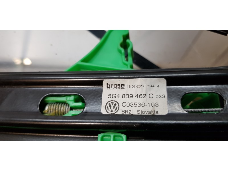 Recambio de elevalunas trasero derecho para volkswagen golf vii lim. advance bluemotion tech. referencia OEM IAM 5G4839462C  
