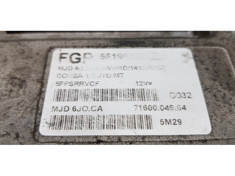 Recambio de centralita motor uce para opel corsa c cosmo referencia OEM IAM 55197119  