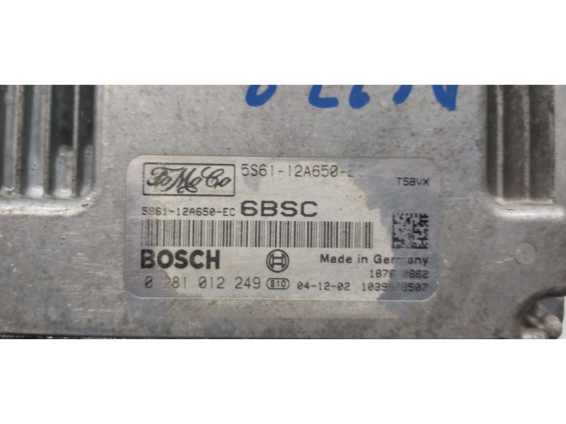 Recambio de centralita motor uce para ford fiesta (cbk) trend referencia OEM IAM 5S6112A650EC 0281012249  Recambio de centralita motor uce para ford fiesta (cbk) trend referencia OEM IAM 5S6112A650EC 0281012249