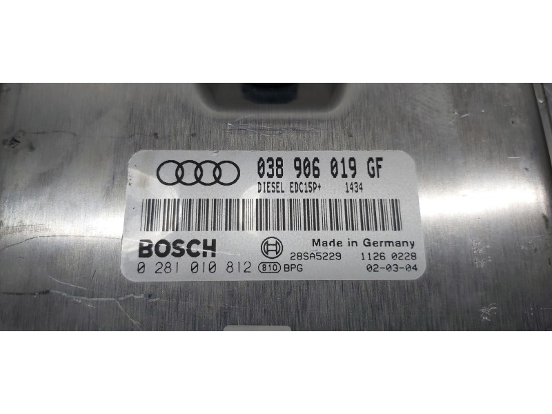 Recambio de centralita motor uce para audi a6 berlina (4b2) 1.9 tdi referencia OEM IAM 038906019GF 0281010812  Recambio de centralita motor uce para audi a6 berlina (4b2) 1.9 tdi referencia OEM IAM 038906019GF 0281010812