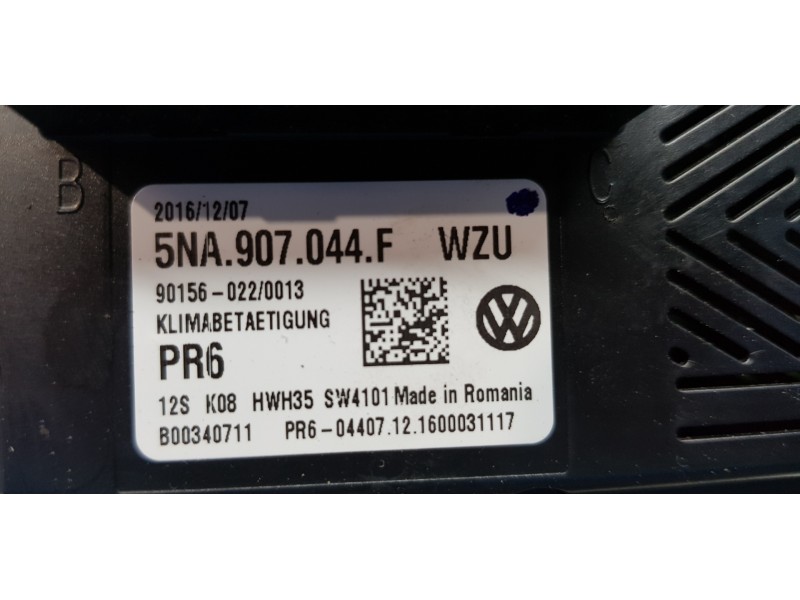 Recambio de mando climatizador para volkswagen tiguan edition bmt referencia OEM IAM 5NA907044FWZU 5NA907044F 