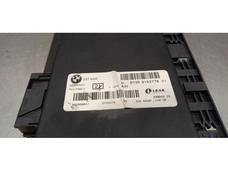 Recambio de centralita luces para bmw serie 1 berlina (e81/e87) 116i referencia OEM IAM 61359153778  
