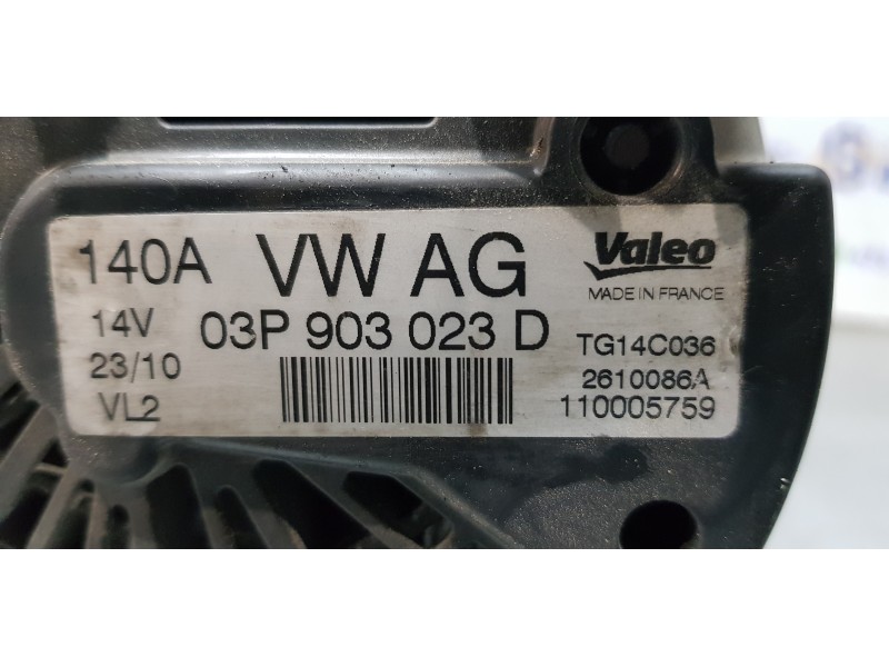 Recambio de alternador para volkswagen polo (6r1) advance referencia OEM IAM 03P903023D   Recambio de alternador para volkswagen polo (6r1) advance referencia OEM IAM 03P903023D