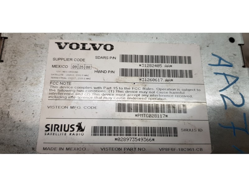 Recambio de modulo electronico para volvo c70 cabriolet t5 summum referencia OEM IAM 31282405AA   Recambio de modulo electronico para volvo c70 cabriolet t5 summum referencia OEM IAM 31282405AA