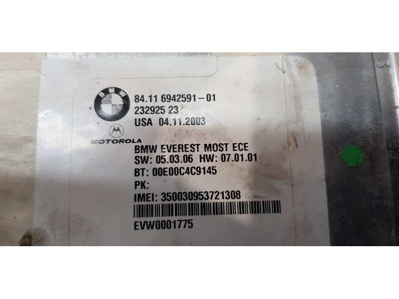 Recambio de modulo electronico para bmw serie 5 berlina (e60) 530d referencia OEM IAM 84116942591   Recambio de modulo electronico para bmw serie 5 berlina (e60) 530d referencia OEM IAM 84116942591