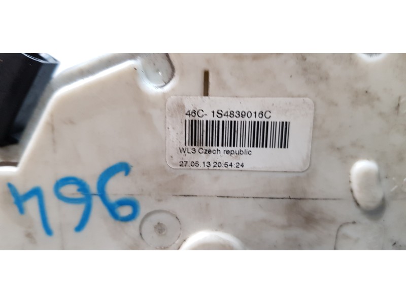 Recambio de cerradura puerta trasera derecha para skoda superb combi (3t5) active referencia OEM IAM 1S4839016C   Recambio de cerradura puerta trasera derecha para skoda superb combi (3t5) active referencia OEM IAM 1S4839016C