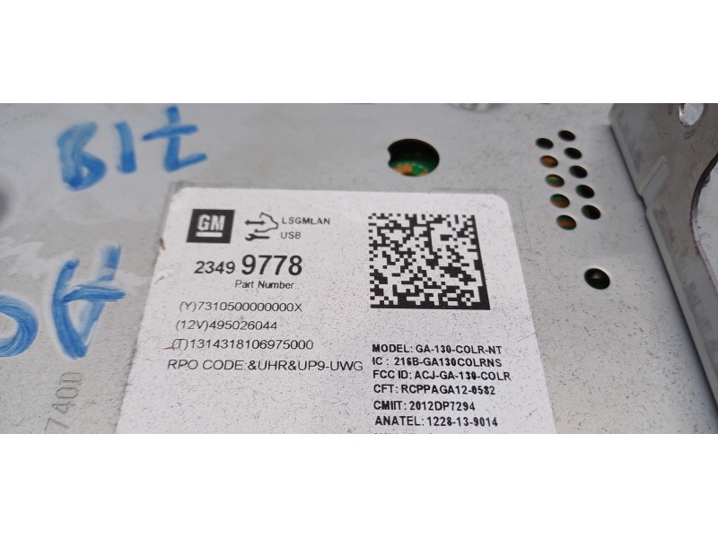 Recambio de sistema audio / radio cd para opel mokka selective referencia OEM IAM 23499778   Recambio de sistema audio / radio cd para opel mokka selective referencia OEM IAM 23499778