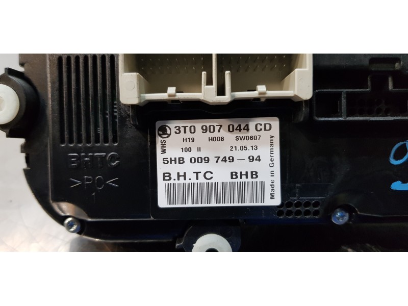 Recambio de mando calefaccion / aire acondicionado para skoda superb combi (3t5) active referencia OEM IAM 3T0907044CD   Recambio de mando calefaccion / aire acondicionado para skoda superb combi (3t5) active referencia OEM IAM 3T0907044CD