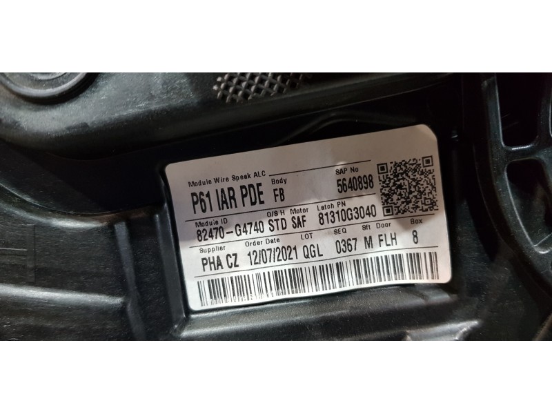 Recambio de elevalunas delantero izquierdo para hyundai i30 fastback tecno referencia OEM IAM 82450G4710 82470G4740 82471G4000