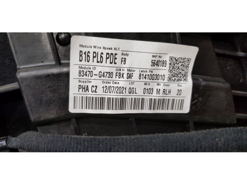 Recambio de elevalunas trasero izquierdo para hyundai i30 fastback tecno referencia OEM IAM 83450G4710 83470G4730 83471G4700