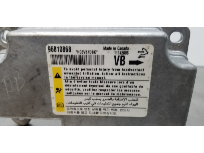 Recambio de centralita airbag para chevrolet captiva 2.0 vcdi lt referencia OEM IAM 96810868   Recambio de centralita airbag para chevrolet captiva 2.0 vcdi lt referencia OEM IAM 96810868