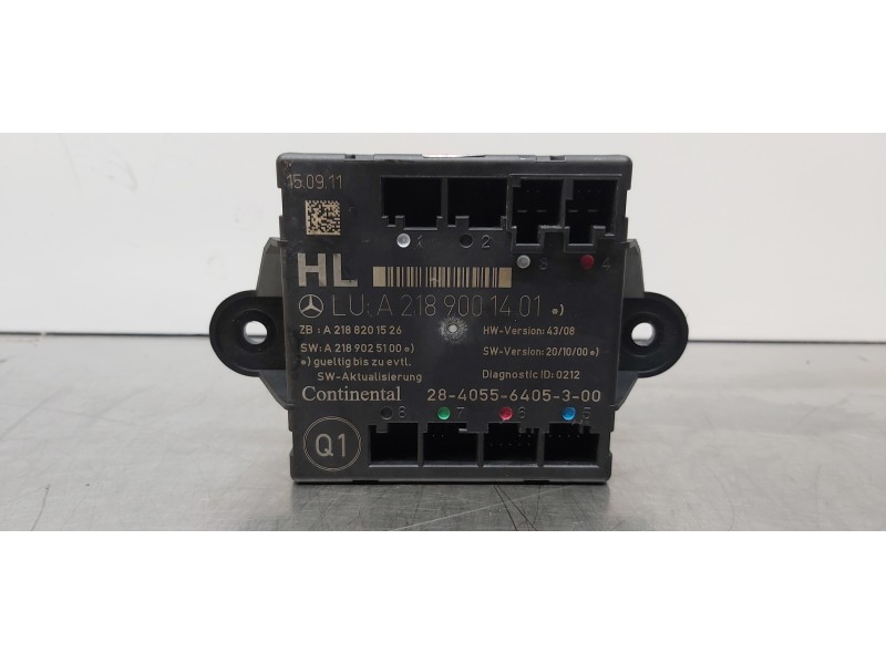 Recambio de centralita cierre para mercedes clase cls (w218) cls 350 cdi be (218.323) referencia OEM IAM A2189001401  