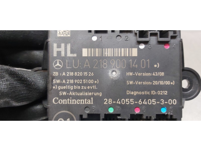 Recambio de centralita cierre para mercedes clase cls (w218) cls 350 cdi be (218.323) referencia OEM IAM A2189001401  