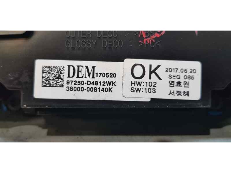 Recambio de mando climatizador para kia optima emotion referencia OEM IAM 97250D4812   Recambio de mando climatizador para kia optima emotion referencia OEM IAM 97250D4812