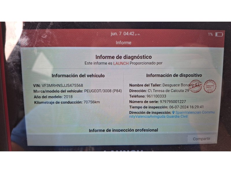 peugeot 3008 del año 2019