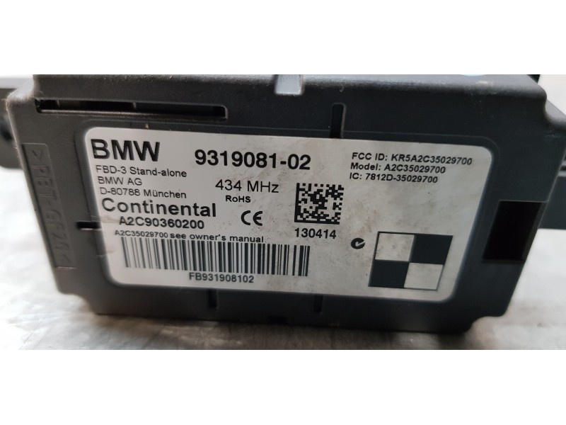 Recambio de modulo electronico para bmw serie 1 lim. (f20) 116d efficientdynamics edition referencia OEM IAM 931908102   Recambio de modulo electronico para bmw serie 1 lim. (f20) 116d efficientdynamics edition referencia OEM IAM 931908102