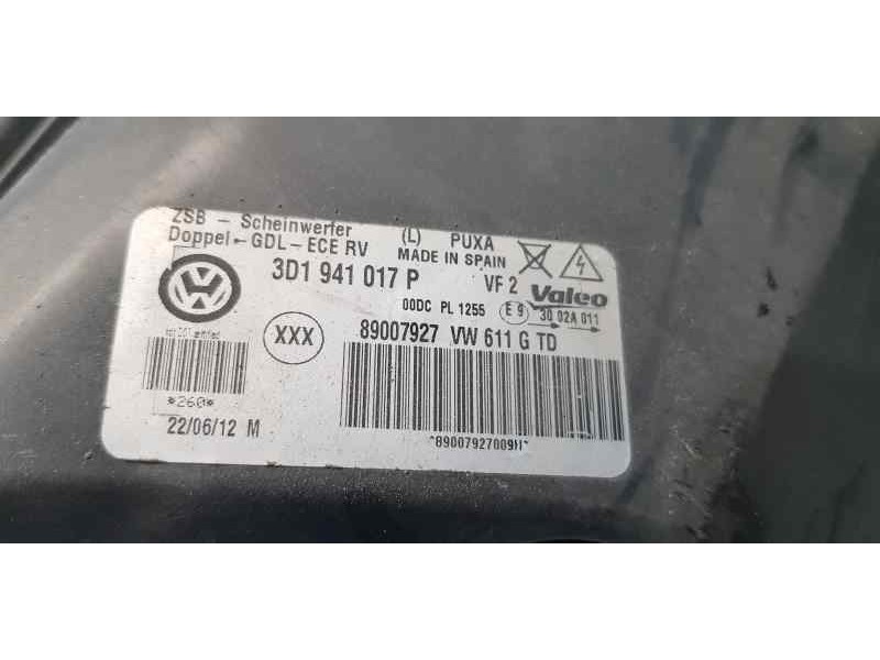 Recambio de faro izquierdo para volkswagen phaeton (3d2/3d8) tdi v6 4motion (5 asientos) referencia OEM IAM 3D1941017P   Recambio de faro izquierdo para volkswagen phaeton (3d2/3d8) tdi v6 4motion (5 asientos) referencia OEM IAM 3D1941017P