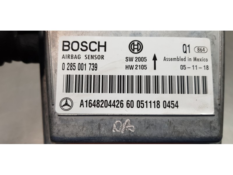 Recambio de centralita airbag para mercedes clase r (w251) 320 cdi (251.022) referencia OEM IAM A1648204426 0285001739 