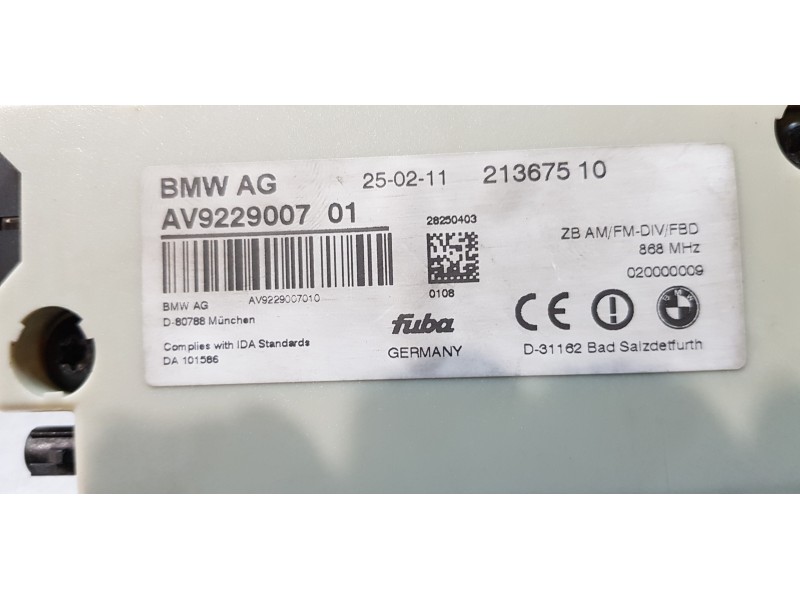 Recambio de modulo electronico para bmw serie 5 lim. (f10) 530d referencia OEM IAM 9229007  
