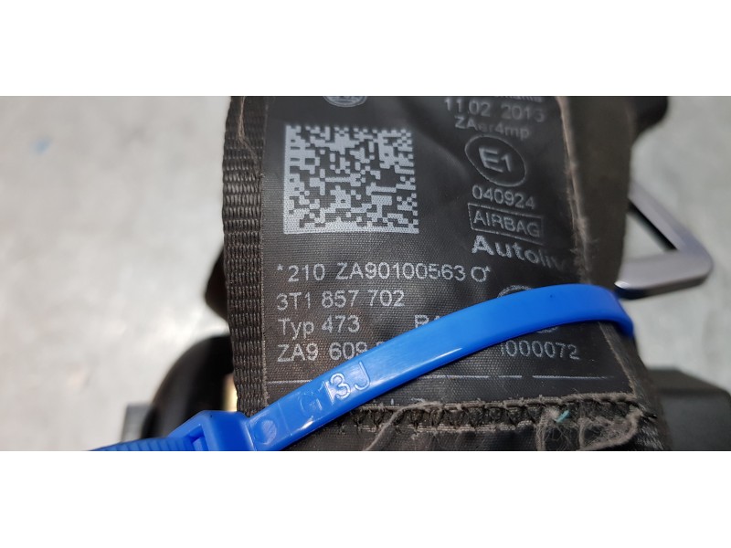 Recambio de cinturon seguridad delantero derecho para skoda superb combi (3t5) ambition referencia OEM IAM 3T1857702  