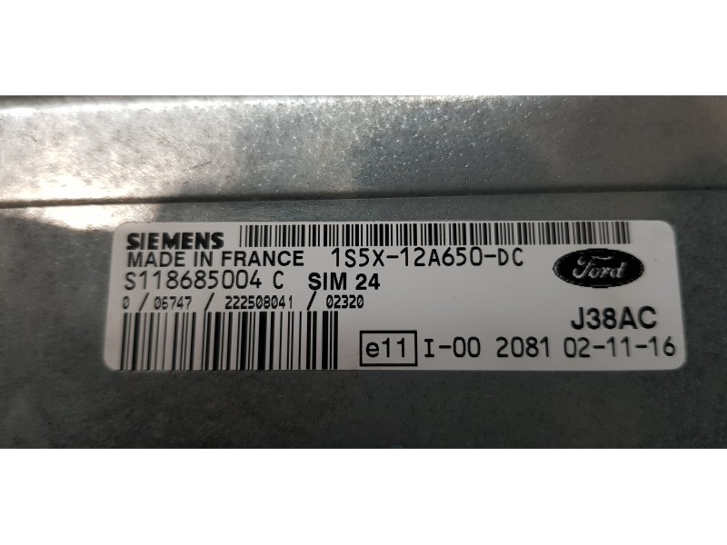 Recambio de centralita motor uce para ford ka (ccq) collection referencia OEM IAM 1S5X12A650DC   Recambio de centralita motor uce para ford ka (ccq) collection referencia OEM IAM 1S5X12A650DC