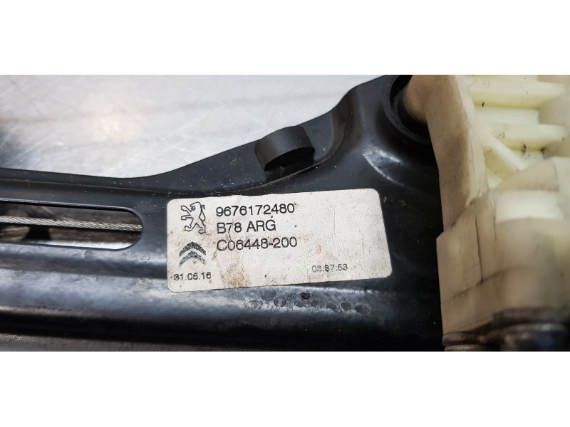 Recambio de elevalunas trasero izquierdo para citroen c4 grand picasso feel referencia OEM IAM 9676172480  