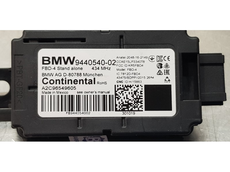 Recambio de modulo electronico para bmw serie x3 (g01) xdrive20d referencia OEM IAM 9440540 A2C96549605 