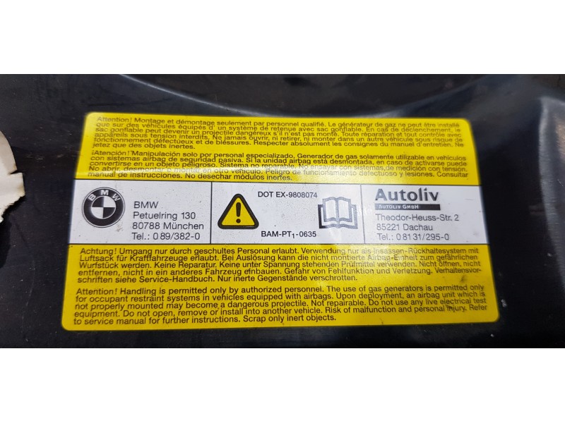 Recambio de airbag delantero izquierdo para bmw serie 7 (e65/e66) 745i referencia OEM IAM 7020772   Recambio de airbag delantero izquierdo para bmw serie 7 (e65/e66) 745i referencia OEM IAM 7020772