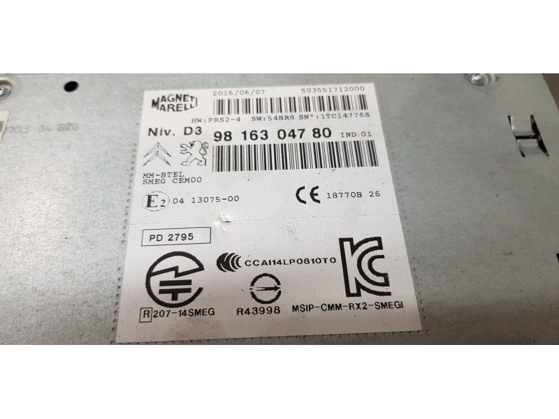 Recambio de sistema navegacion gps para citroen c4 grand picasso feel referencia OEM IAM 9816304780   Recambio de sistema navegacion gps para citroen c4 grand picasso feel referencia OEM IAM 9816304780